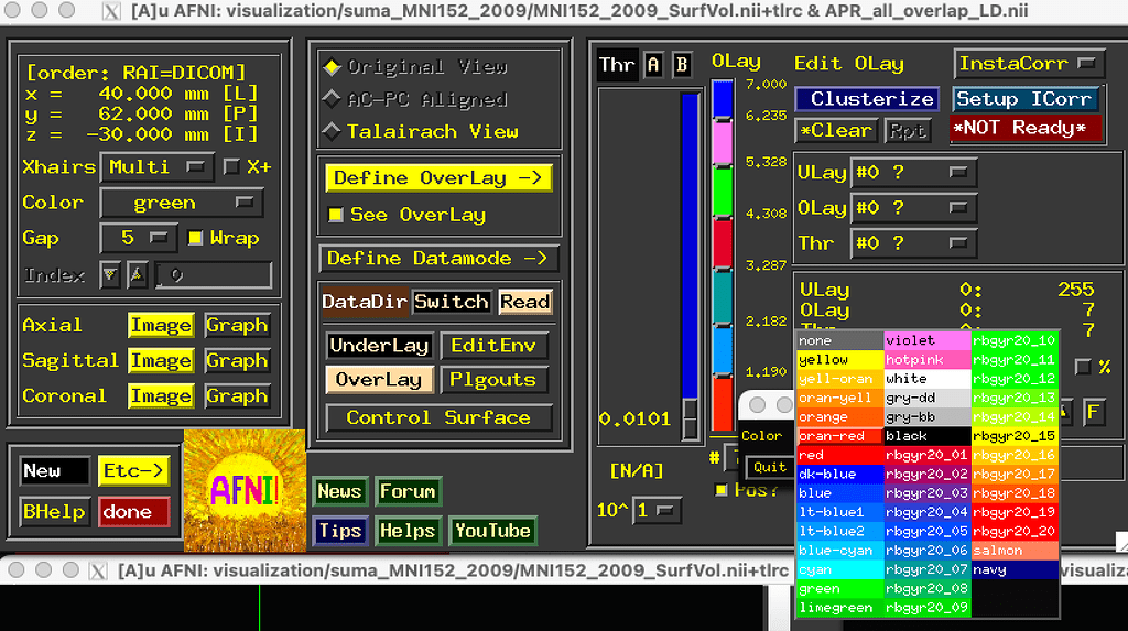 Discrete Color bar settings - AFNI Message Board - AFNI Discuss Message ...